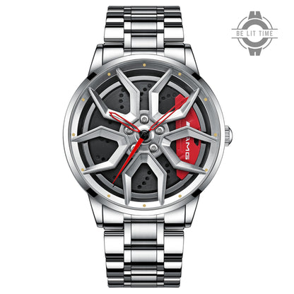 Static Mercedes Petronas S550 Alloy Wheel Watch, Car Enthusiastic Accessories