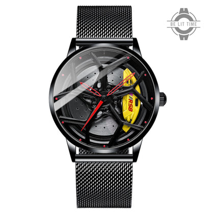 Static Audi Vorsprung RS8 Alloy Wheel Watch, Car Enthusiastic Accessories.