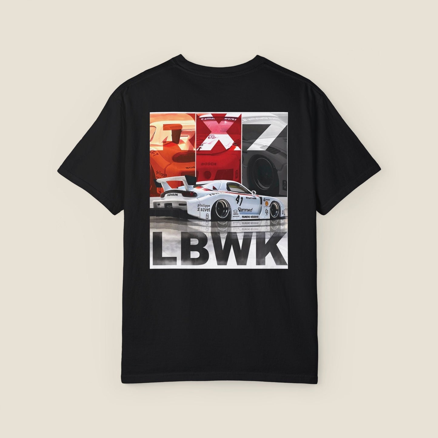 Mazda RX-7 LBWK T-Shirt - Liberty Walk Car Graphic, Car Enthusiast Gift