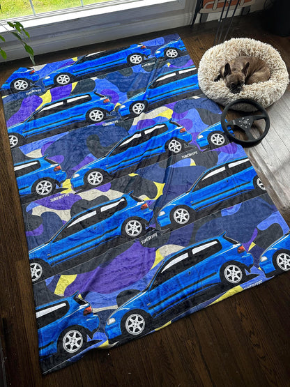 Ugly Christmas Blanket - Nissan Nismo 370z in Grey - Ugly Xmas Sweater, Car Guy Holiday Gift, Funny Christmas Gift, Ugly Christmas Sweater