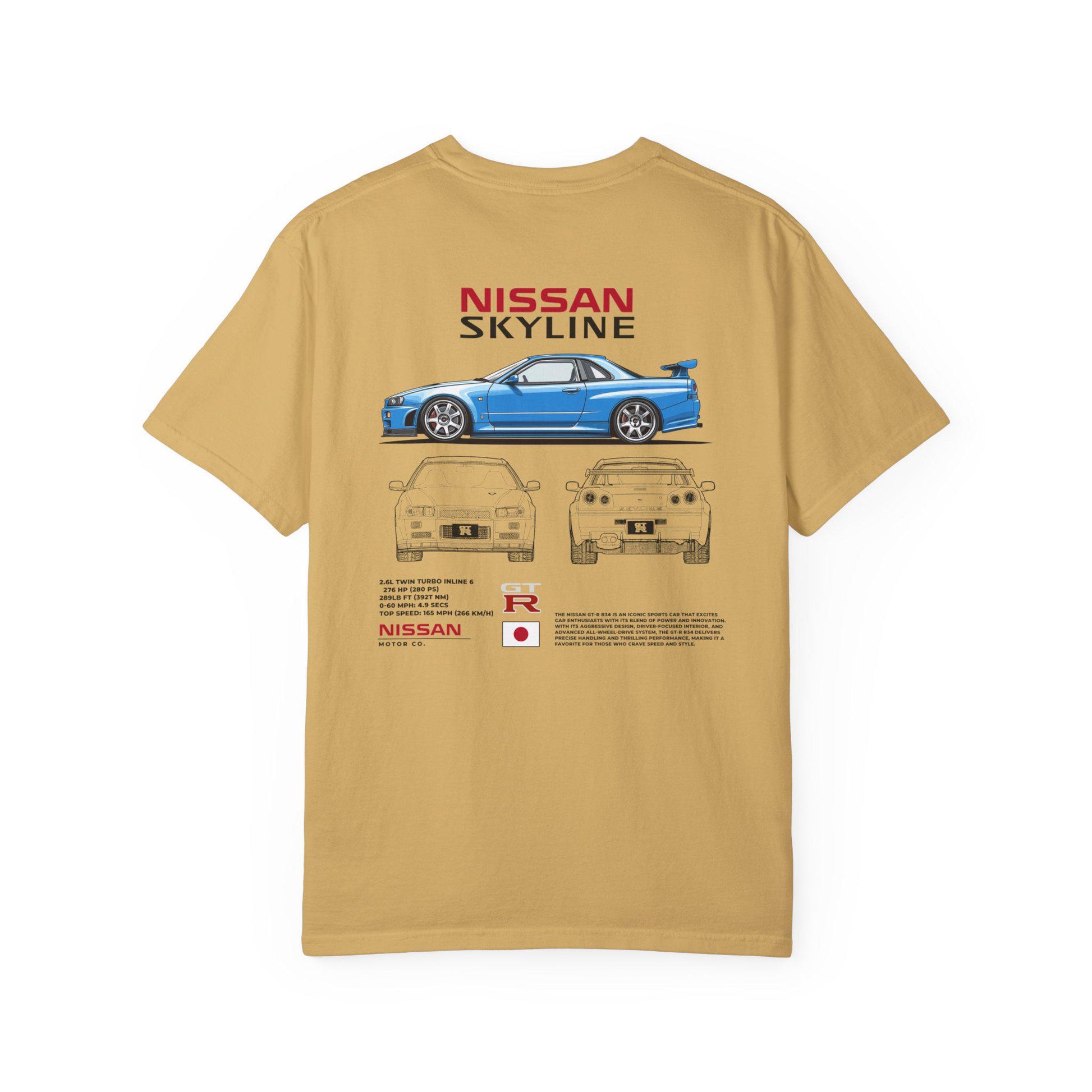 Nissan GTR R34 Shirt - Boosted Gear Co, JDM Legend Tee, Cool Unisex Top, Casual Car Enthusiast Apparel