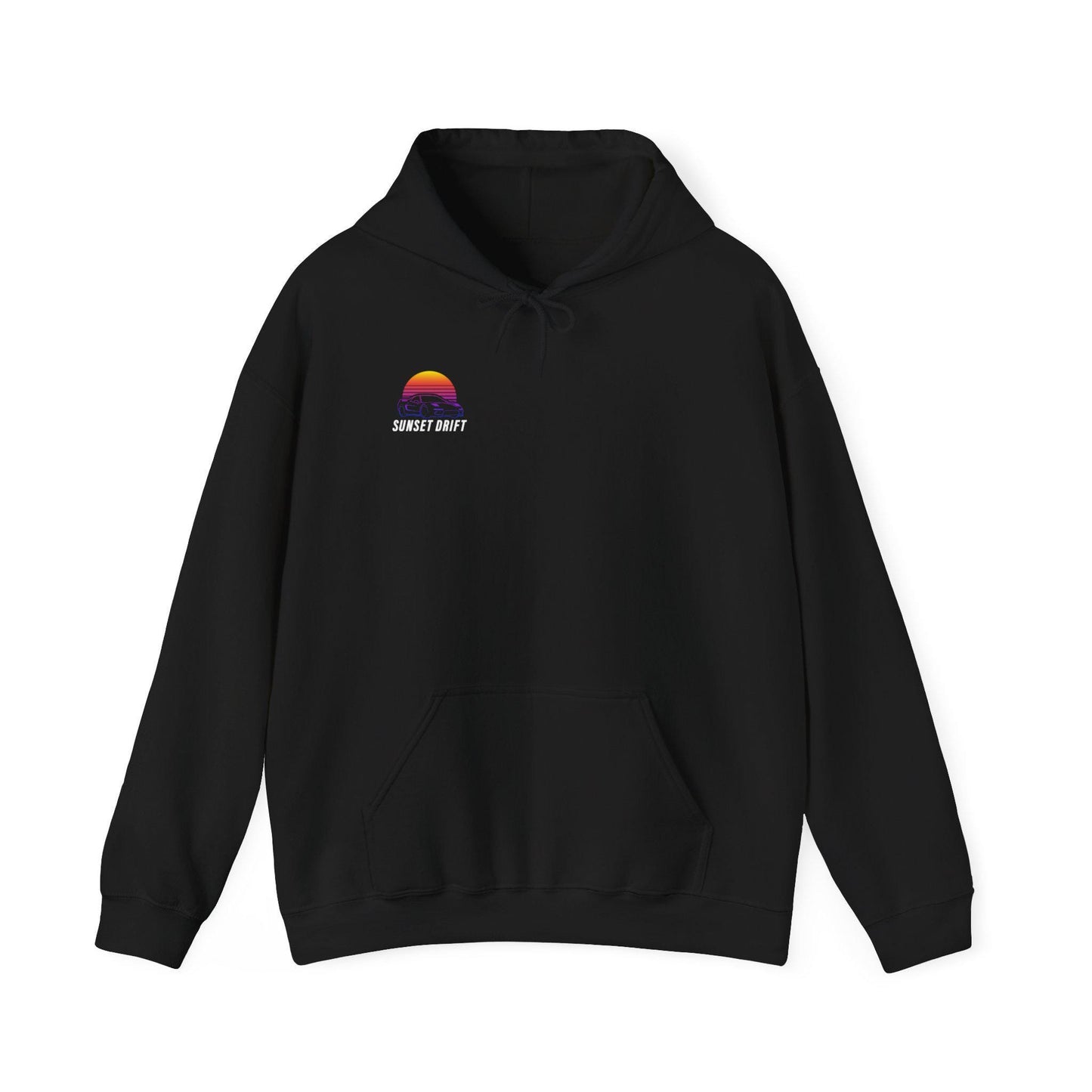 Sunset Drift Hooded Sweatshirt Synthwave Acura NSX