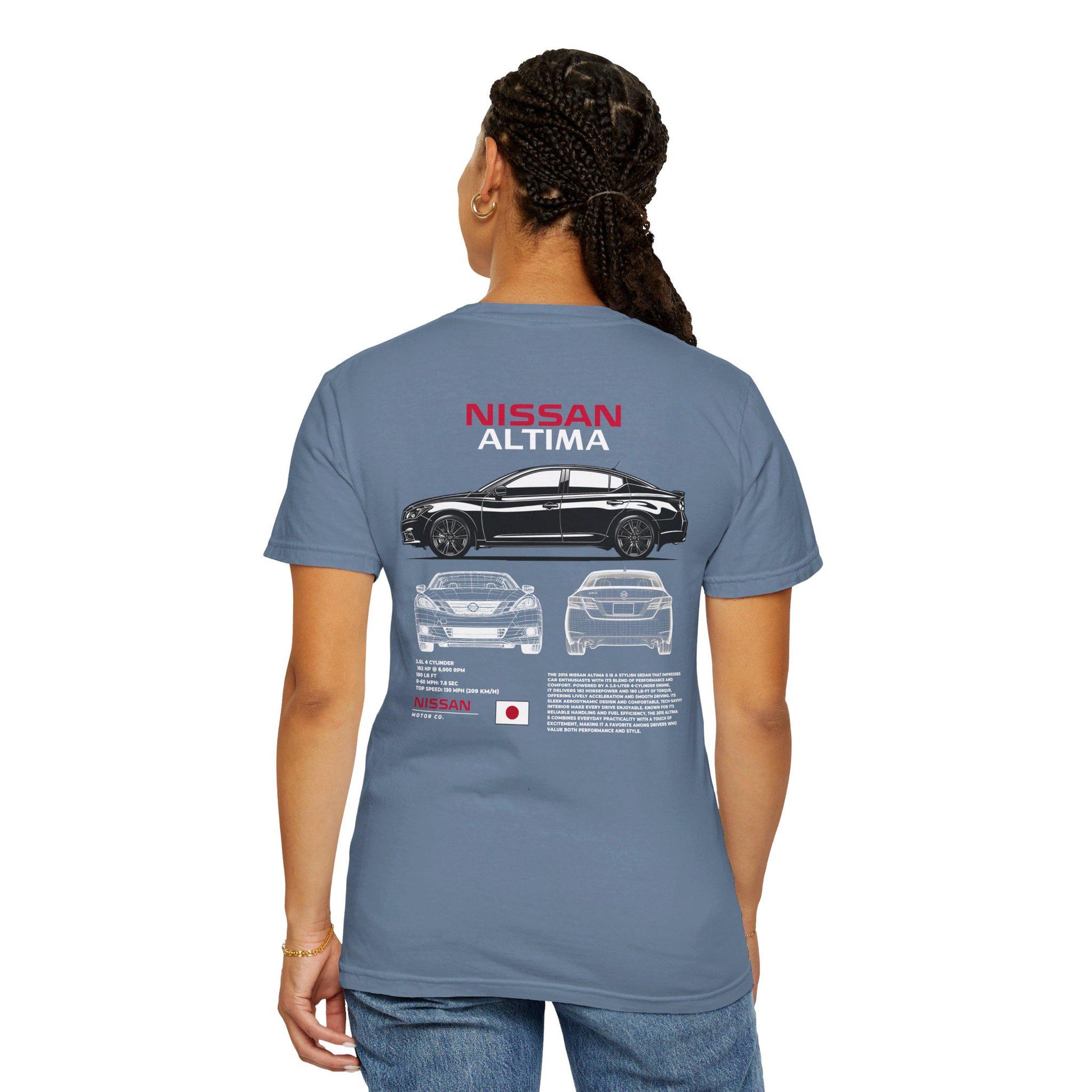 Nissan Altima Spec Tee - Boosted Gear Co, JDM Sedan Shirt, Cool Unisex Tee, Casual Car Top, Unique Graphic Auto Apparel