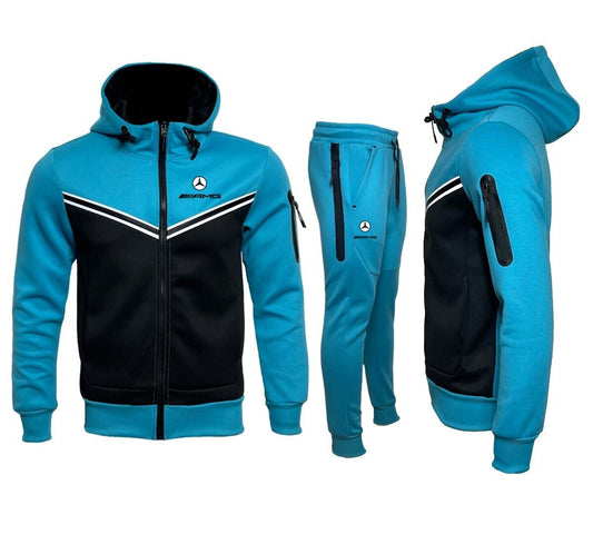 Veste de jogging personnalisée AMG Mercedes Turquoise Black